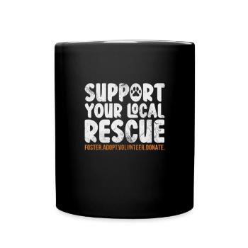 Animal Rescue Animal Rights Animal Love Pet Gift - Full Colour Mug - black - Front