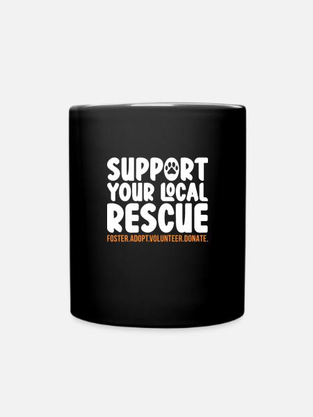 Tierrettung - Tasse einfarbig - Schwarz