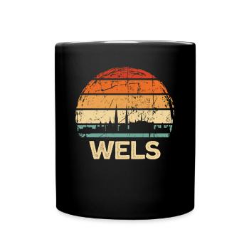 Wels - Tasse einfarbig - Schwarz - Vorne