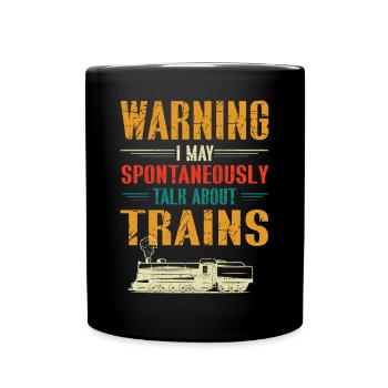 Lokführer Bahn Design I Model Eisenbahn - Tasse einfarbig - Schwarz - Vorne