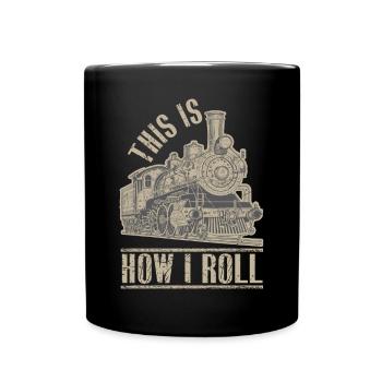 Lokführer Bahn Design I Model Eisenbahn - Tasse einfarbig - Schwarz - Vorne