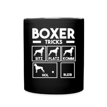 Hund Boxer - Tasse einfarbig - Schwarz - Vorne