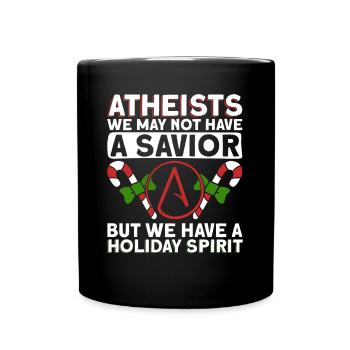 Athéisme athée Anti Église Noël - Mug uni - noir - Devant