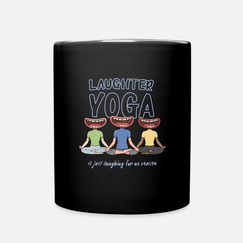 Conception de méditation du rire pour une séance de yoga du rire - Mug uni - noir