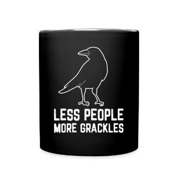 Blackbird Grackle Bird Design pour les ornithologues amateurs - Mug uni - noir - Devant