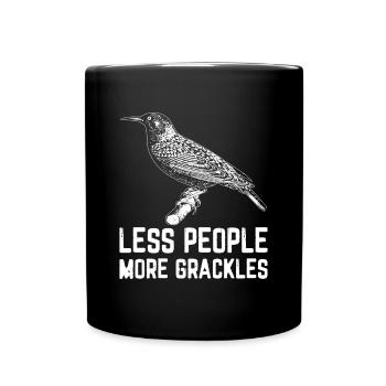 Blackbird Grackle Bird Design pour les ornithologues amateurs - Mug uni - noir - Devant
