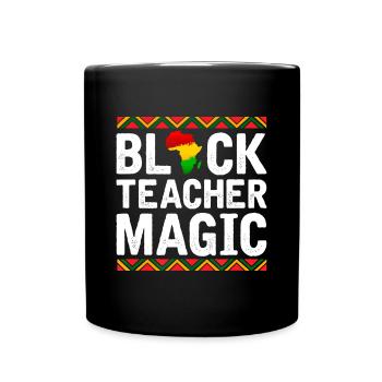 Schwarzer Lehrer Magie Afroamerikaner Schwarze Geschichte - Tasse einfarbig - Schwarz - Vorne