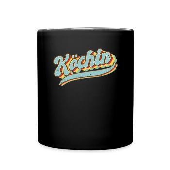 Koch Vintage Hobby Köchin - Tasse einfarbig - Schwarz - Vorne