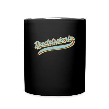 Dachdecker Vintage Handwerker Dachdeckerin - Tasse einfarbig - Schwarz - Vorne