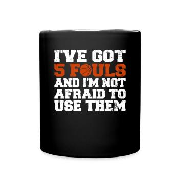 Hoops Basketteur Streetball Hooping 5 Fautes - Mug uni - noir - Devant
