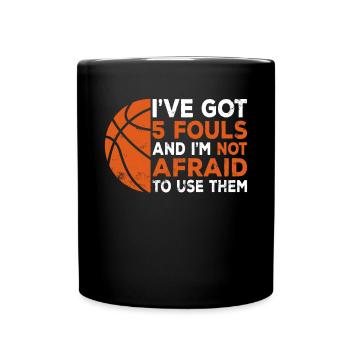 Hoops Basketteur Streetball Hooping 5 Fautes - Mug uni - noir - Devant