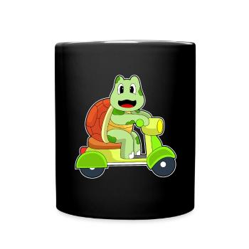 Turtle Scooter - Full Colour Mug - black - Front