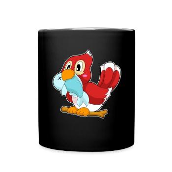 Papagei Fisch - Tasse einfarbig - Schwarz - Vorne