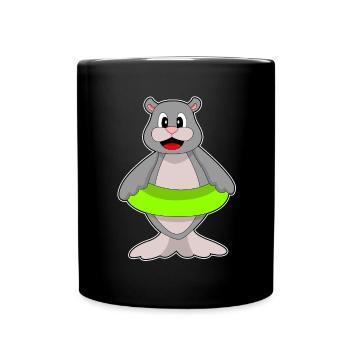 Seal Swimming Swimming Ring Summer - Full Colour Mug - black - Front