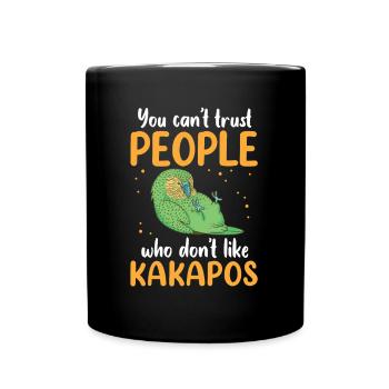 Kakapo do not trust flightless parrot Kakapo - Full Colour Mug - black - Front