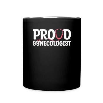 Proud Gynecologist Gynecology OB/GYN - Full Colour Mug - black - Front
