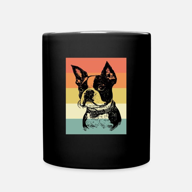Boston Terrier - Tasse einfarbig - Schwarz