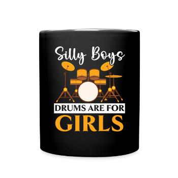 Drummer Musical Instrument Musician Drum Player - Full Colour Mug - black - Front