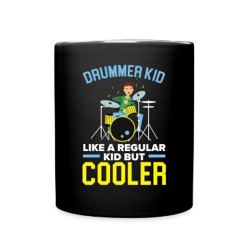 Drummer Musical Instrument Musician Drum Player - Full Colour Mug - black - Front