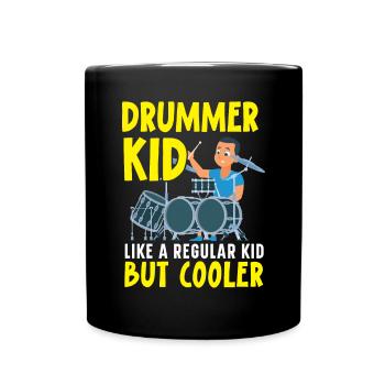 Drummer Musical Instrument Musician Drum Player - Full Colour Mug - black - Front