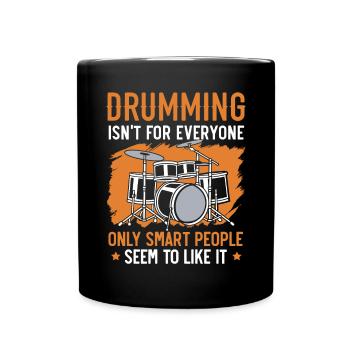 Drummer Musical Instrument Musician Drum Player - Full Colour Mug - black - Front