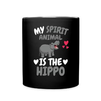 My Spiritual Animal Gift Hippo Hippo - Full Colour Mug - black - Front
