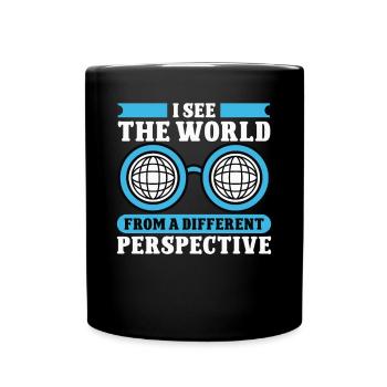 Blindheit World From Different Perspective Blinde - Tasse einfarbig - Schwarz - Vorne