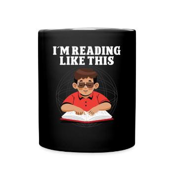 Blindheit Im Reading Like This Blindness Awareness - Tasse einfarbig - Schwarz - Vorne