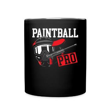 Paintball Paint Gun Paintball Player Paintballer - Full Colour Mug - black - Front