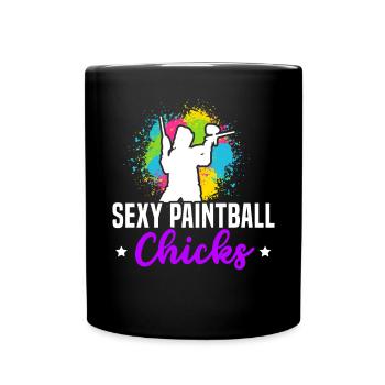 Paintball Paint Gun Paintball Player Paintballer - Full Colour Mug - black - Front