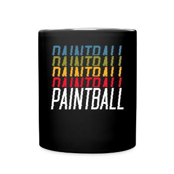 Paintball Paint Gun Paintball Player Paintballer - Full Colour Mug - black - Front