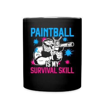 Paintball Paint Gun Paintball Player Paintballer - Full Colour Mug - black - Front