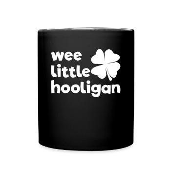 Kinder St. Patricks Day Irish Wee Little Hooligan - Tasse einfarbig - Schwarz - Vorne