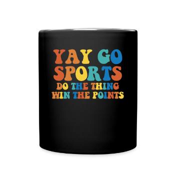 Yay go Sport to the Ding Win Points Go Sport - Tasse einfarbig - Schwarz - Vorne