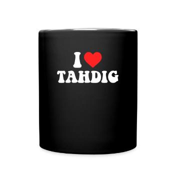 I Love Tahdig, foodiranian persian - Tasse einfarbig - Schwarz - Vorne