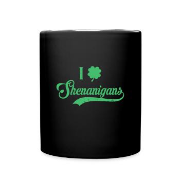I Love Shenanigans Gemischtes Kleeblatt Kleeblatt St.Patric - Tasse einfarbig - Schwarz - Vorne