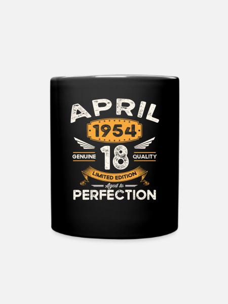 69. Geburtstag Mann April Jahrgang 1954 Legendär - Tasse einfarbig - Schwarz