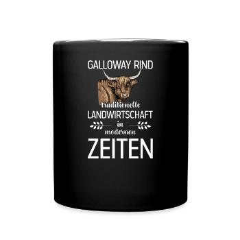 Galloway Rind I Schottland Rinderzucht für - Tasse einfarbig - Schwarz - Vorne