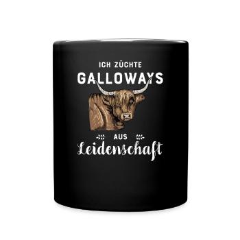 Galloway Rind I Schottland Rinderzucht für - Tasse einfarbig - Schwarz - Vorne