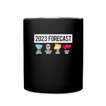 Schwangerschaft - Tasse einfarbig - Schwarz - Vorne