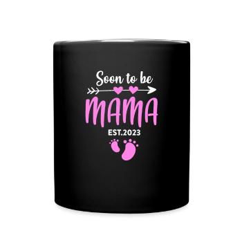 Pregnancy Pregnant Birth Baby Gift - Full Colour Mug - black - Front