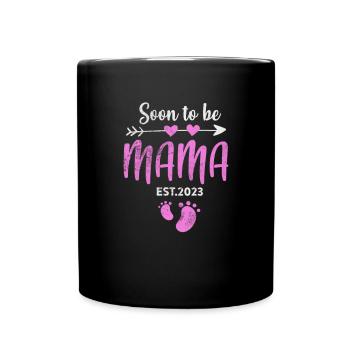 Schwangerschaft - Tasse einfarbig - Schwarz - Vorne