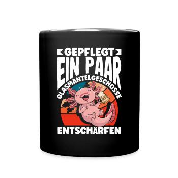 Gepflegt ein paar Glasmantelgeschosse Entschärfen - Tasse einfarbig - Schwarz - Vorne