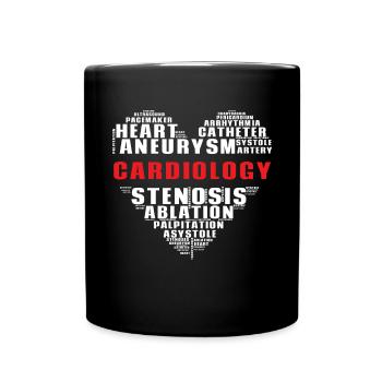 Kardiologie Krankenschwester Kardiologe - Tasse einfarbig - Schwarz - Vorne