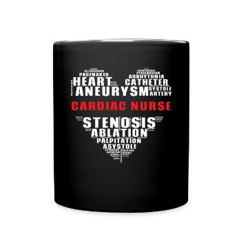 Kardiologie Krankenschwester Kardiologe - Tasse einfarbig - Schwarz - Vorne