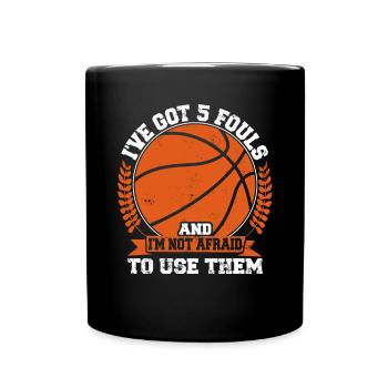 Hoops Basketteur Streetball Hooping 5 Fautes - Mug uni - noir - Devant
