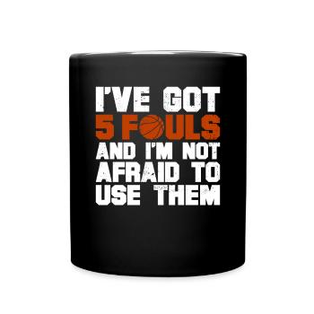 Hoops Basketteur Streetball Hooping 5 Fautes - Mug uni - noir - Devant