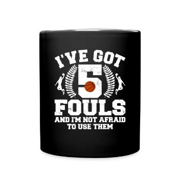 Hoops Basketteur Streetball Hooping 5 Fautes - Mug uni - noir - Devant