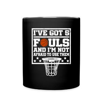 Hoops Basketteur Streetball Hooping 5 Fautes - Mug uni - noir - Devant