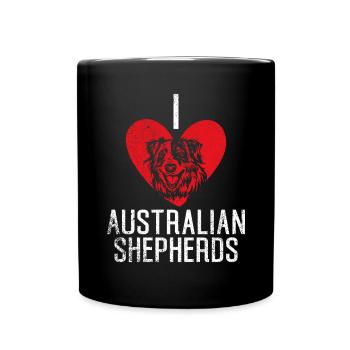 Cadeaux de berger australien - Mug uni - noir - Devant